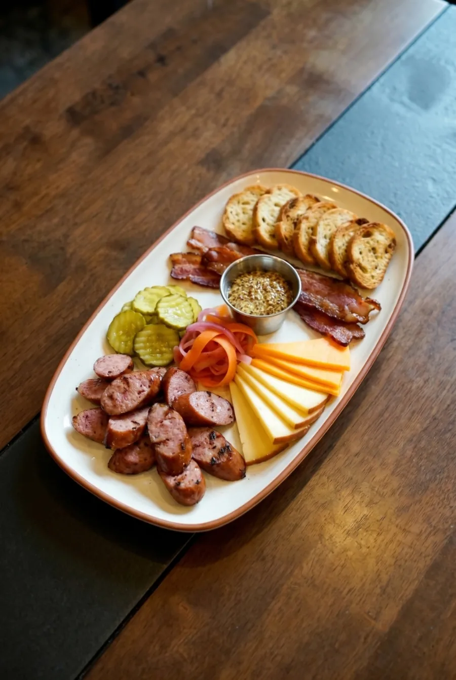 Meat and cheese board at Barnett’s
