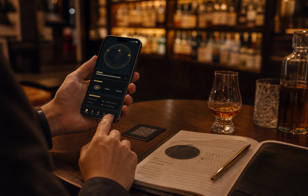 Digital whiskey passport and tasting journal at Barnett's Whiskey House