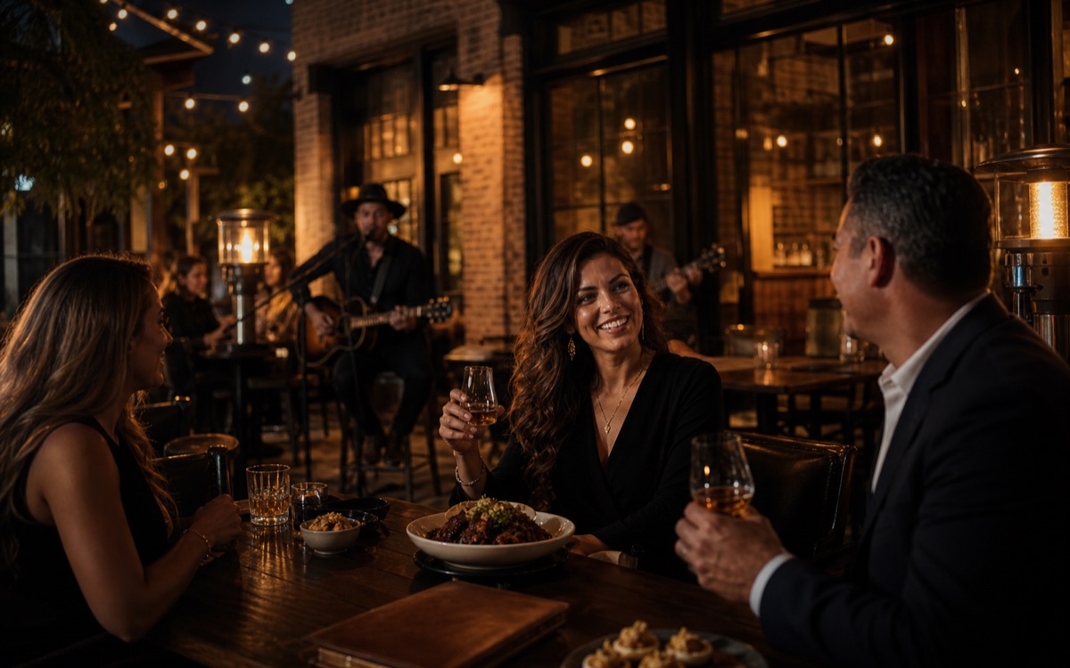 Live music and patio night at Barnett's Whiskey House in Waco